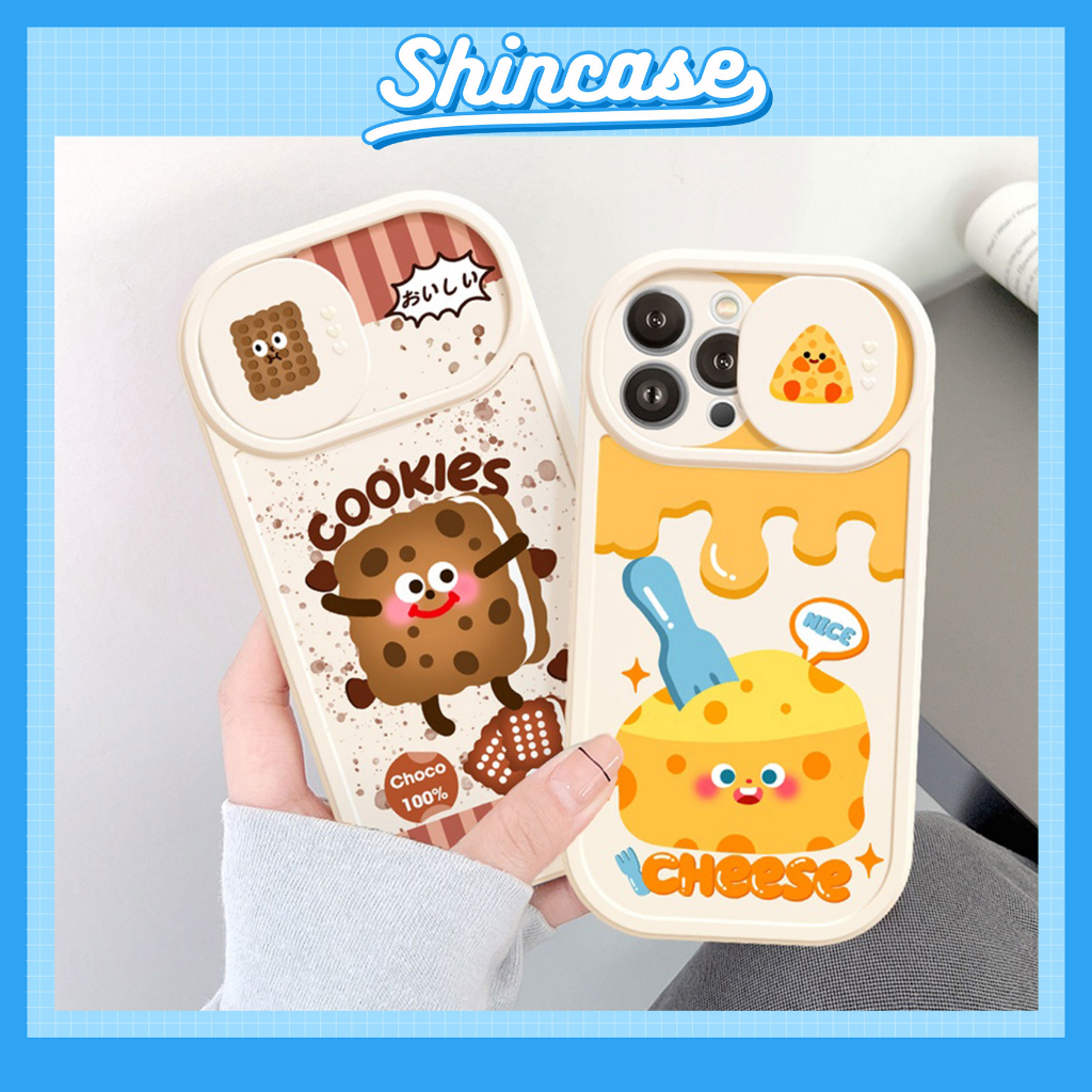 Ốp Lưng Iphone Nắp Trượt Tròn Bánh Phomai 6/6Plus/6S/6Splus/7/7Plus/8/8Plus/X/Xs/11/12/13/14/Pro/Max/Promax/Plus