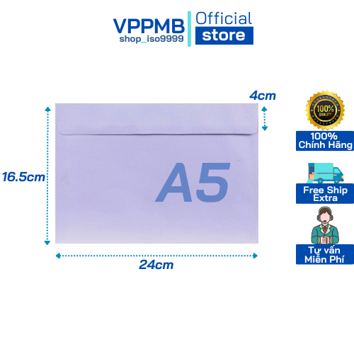 1 tập phong bì A5 (23X16) 100 tờ