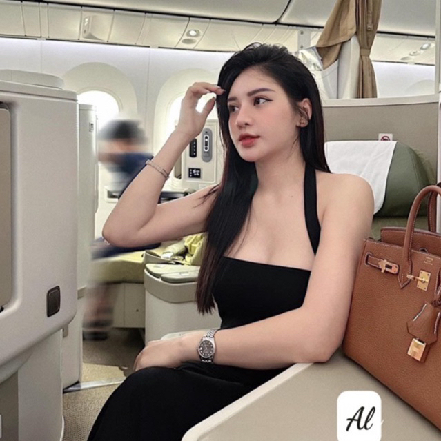 Váy nữ dáng dài váy hai dây đen váy dự tiệc sang chảnh váy body hot hit hàng loại 1