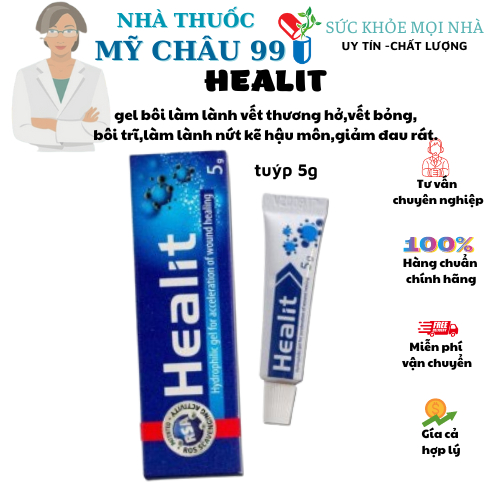 HEALIT  Gel Bôi Vết Thương Hở, Giúp Lành Thương Nhanh, Hạn Chế Sẹo Xấu, Nhập Khẩu Cộng Hoà Séc