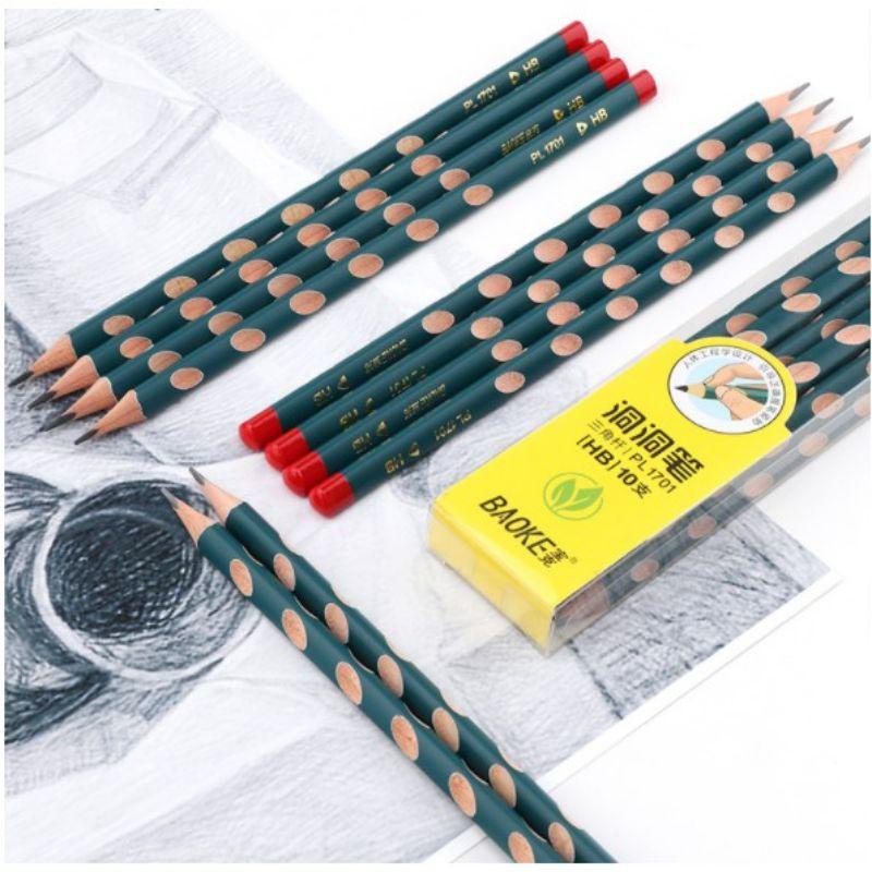 Bút chì định vị Baoke PL1700 / PL1701 / Bút chì tam giác 1700 / 1701 2B / HB dễ cầm viết