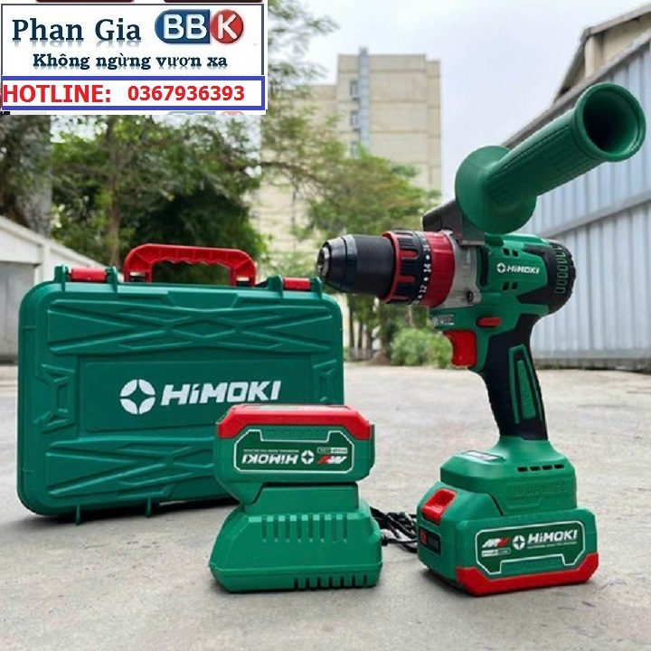 Máy Khoan pin 3 chức năng HIMOKI HM-ID13200BL đàu kẹp 13 li-Động cơ từ mạnh mẽ-Sản phẩm bảo hành chính hãng