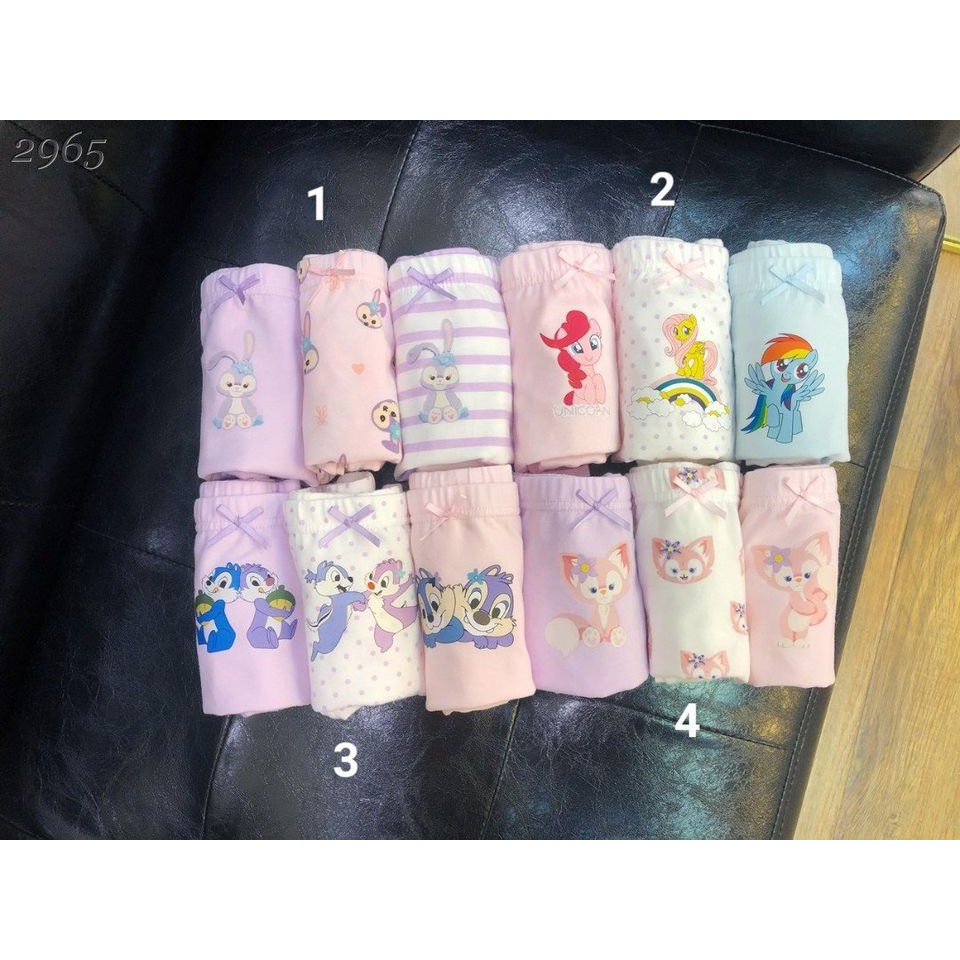 Set 3 quần chip đùi TEENGO hình hoạt hình đáng yêu cho bé gái từ 7-36kg