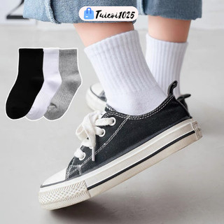 Tất vớ cổ ngắn cổ trung màu trơn basic thời trang hàn quốc