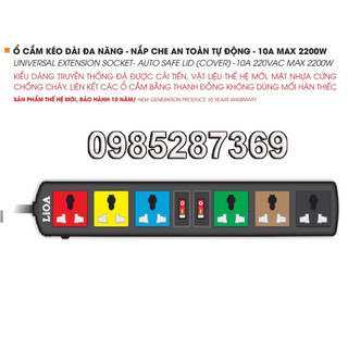 💥Giá Sỉ💥 Ổ Cắm Điện LIOA, 6 Lỗ Đa Năng, Có 2 Công Tắc, Có Bảo Vệ Quả Tải, 3300W, Dây Dài 3m/5m, Mã: 6D