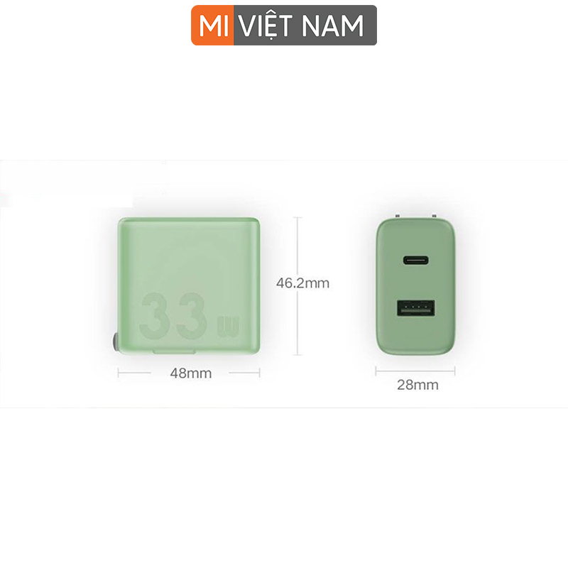 Củ sạc nhanh 1A1C 33W ZMI HA728 – Cổng Sạc Type-C + Type-A