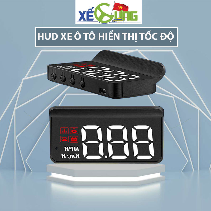 HUD Hiển Thị Tốc Độ Kính Lái Ô Tô M3, C100 Cắm Nguồn OBD2 HD Chất Lượng Cao