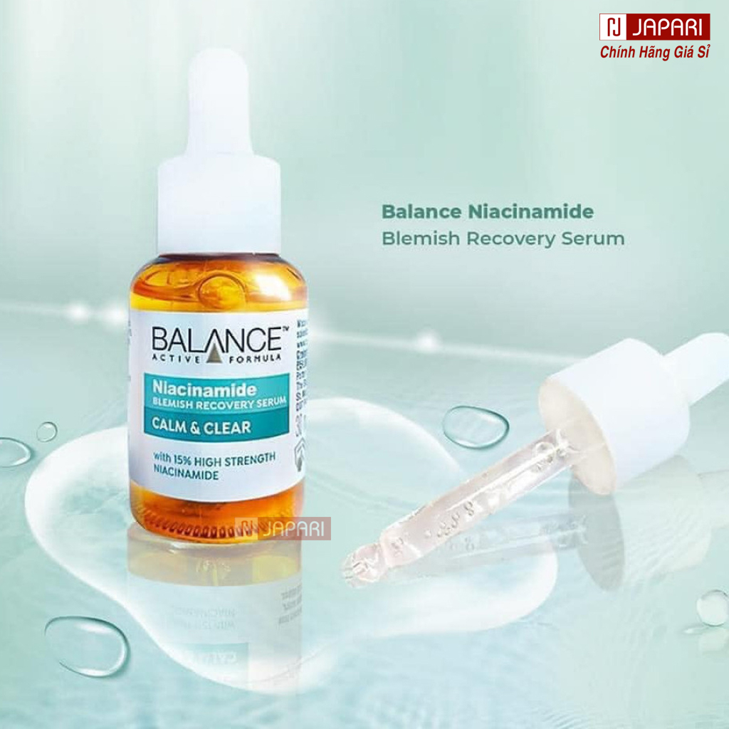 Serum Balance Vitamin C Dưỡng Trắng Da Mặt-Cấp Ẩm-Ngừa Mụn-Chống Lão Hoá Hyaluronic Gold Collagen Niacinamide JAPARI