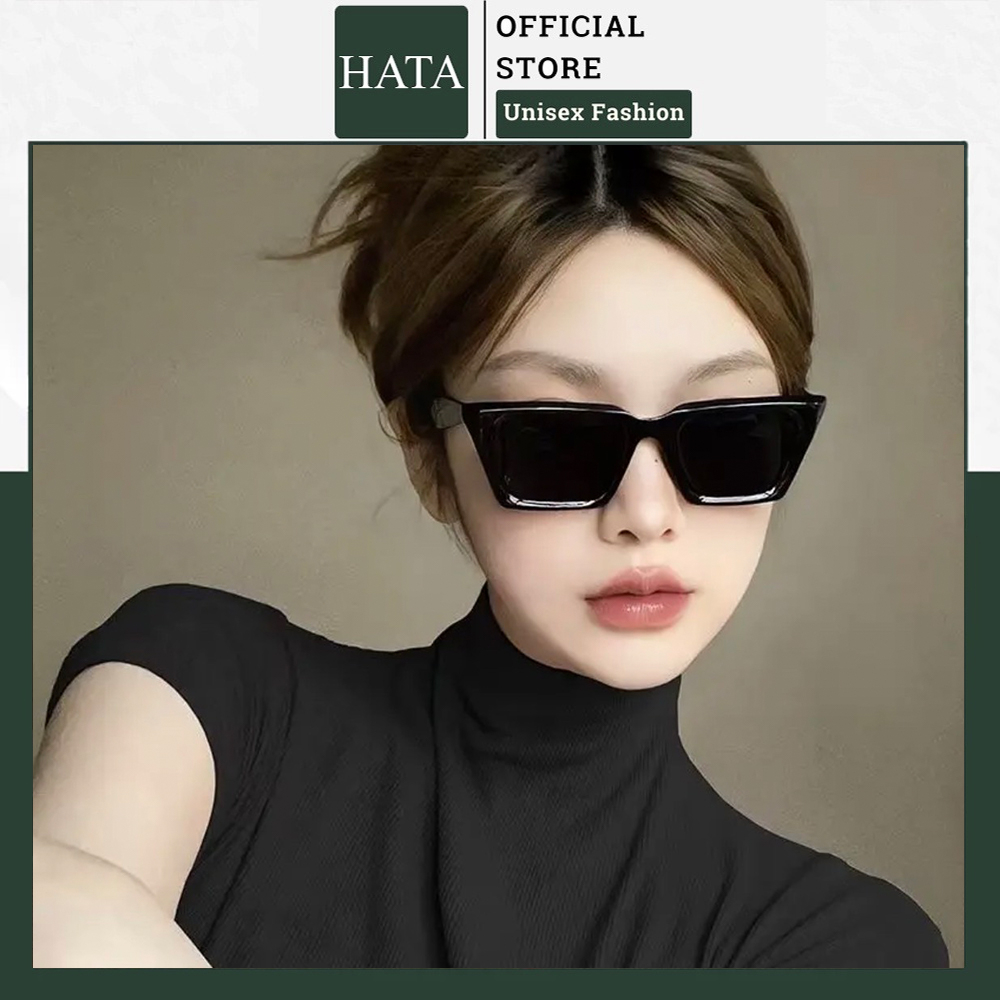 Mắt Kính Nam Nữ Chống UV Thời Trang Form Vuông Xếch Phong Cách