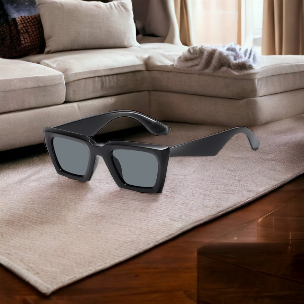 Mắt Kính Nam Nữ Chống UV Thời Trang Form Vuông Xếch Phong Cách