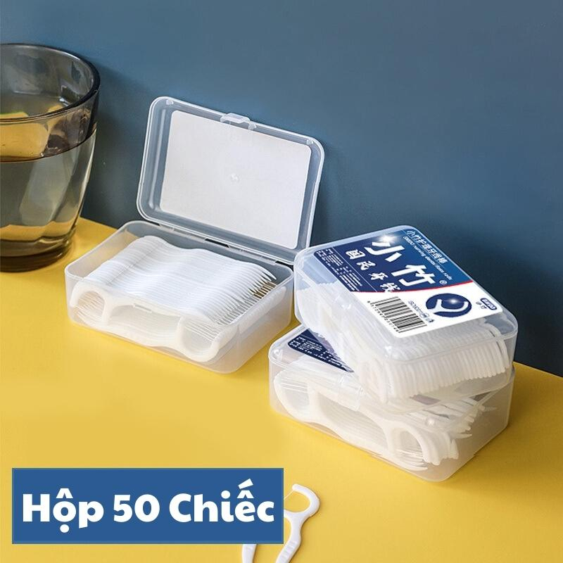 Tăm Chỉ Nha Khoa Nhật Bản Gói 50 Cây Loại Sạch Mảng Bám Thức Ăn Nằm Sâu Trong Kẽ Răng Ngăn Ngừa Hôi Miệng Sâu Răng