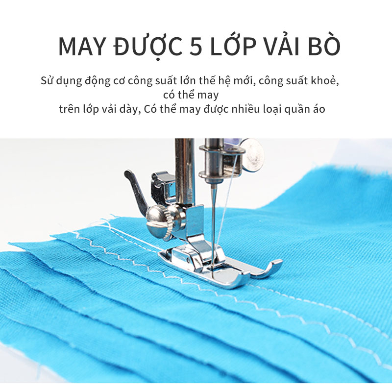 Máy may bản nâng cấp, máy may điện nhỏ mini đa năng dùng trong gia đình có thể may vắt sổ may trên lớp vải dày