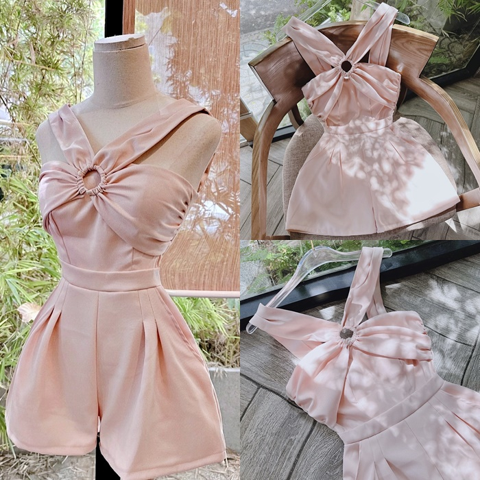 JUMPSUIT ĐẦM QUẦN VÁY NGẮN 2 DÂY YẾM GIẢ VÁY ỐNG RỘNG HỒNG PASTEL TRƠN ĐỒ BAY ĐI CHƠI ĐI BIỂN DẠO PHỐ ĐI HỌC ĐI TIỆC