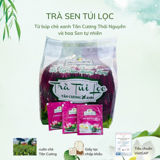 Trà sen túi lọc - bịch 100 gói- tân cương xanh