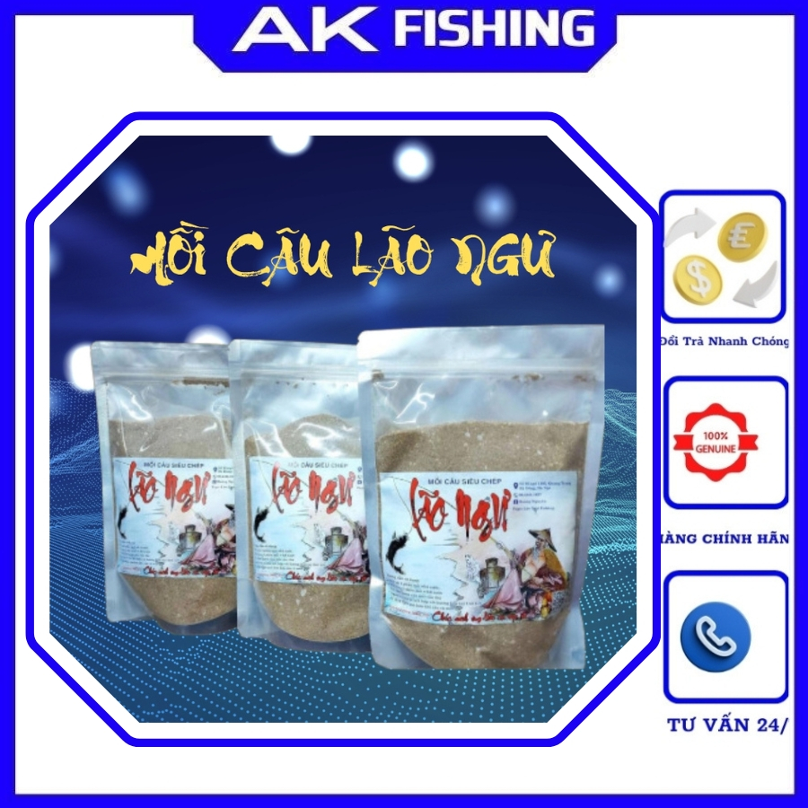 Mồi câu cá chép Lão Ngư chuyên câu chép rô phi riếc dùng câu đài câu đơn câu lục chất lượng giá rẻ