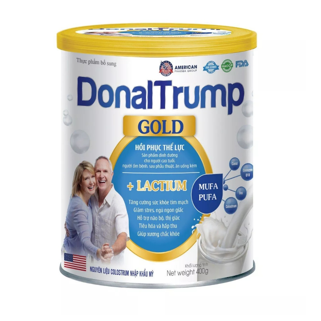 Sữa bột cho người lớn tuổi Donal Trump 900g (Hộp thiếc) - bổ sung dinh dưỡng và phục hồi sức khỏe
