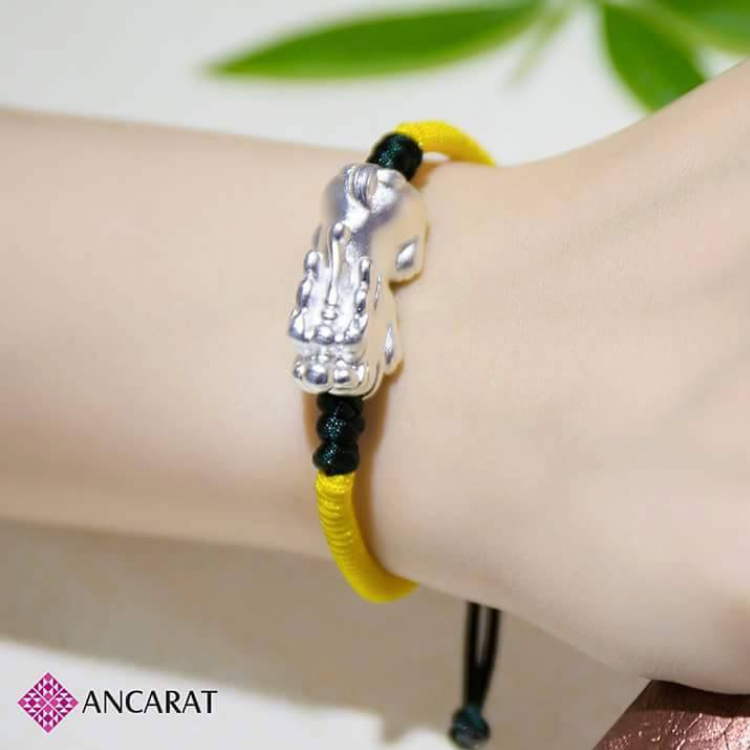 ANCARAT - Charm Bạc Tỳ Hưu Tiểu C17 (Miễn Phí Tết Vòng Tay Handmade)