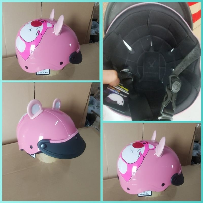 MŨ BẢO HIỂM GẤU DÂU size lớn từ 14 tuổi trở lên