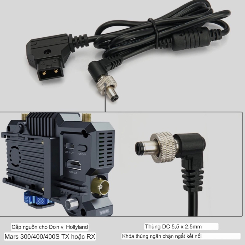 Dây Dtap to DC dành cho Atomos Ninja Shotgun Monitor