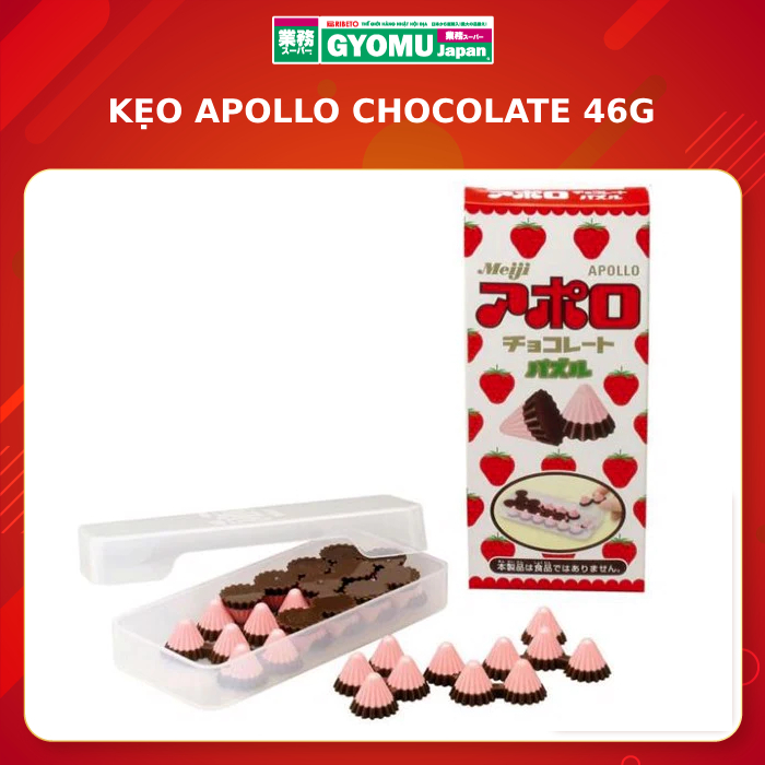 Kẹo Apollo Chocolate Vị Dâu 46g