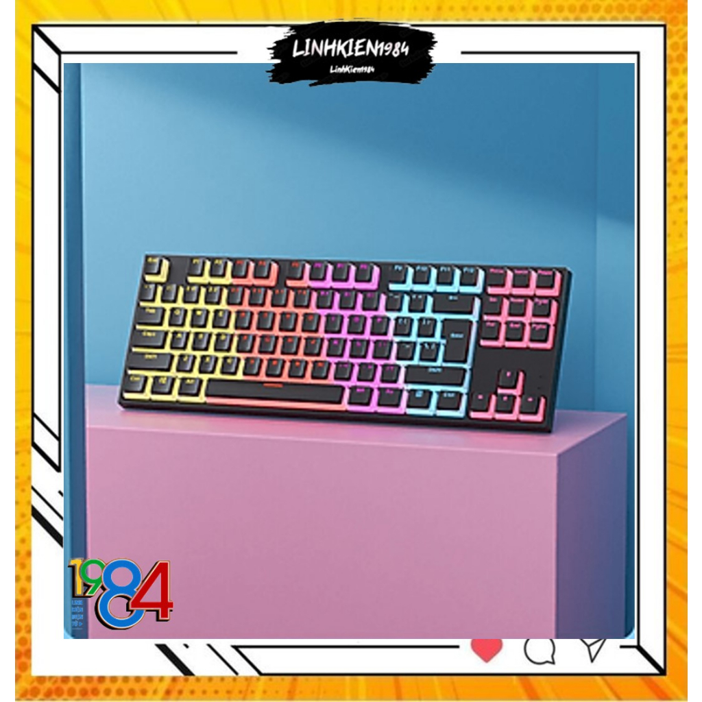 Bàn phím cơ ZIFRIEND KA802D sử dụng Blue Switch thiết kế mini nhỏ gọn