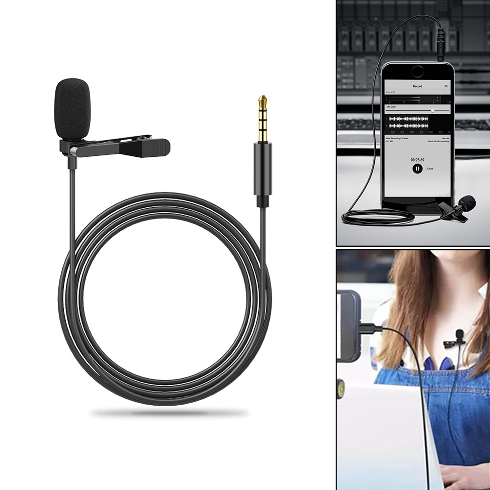 Micro Thu Âm Kẹp Áo Galis Jack 3.5 sử dụng thu âm cho Máy tính, Điện Thoại lọc tạp âm chống tiếng ồn Gas01