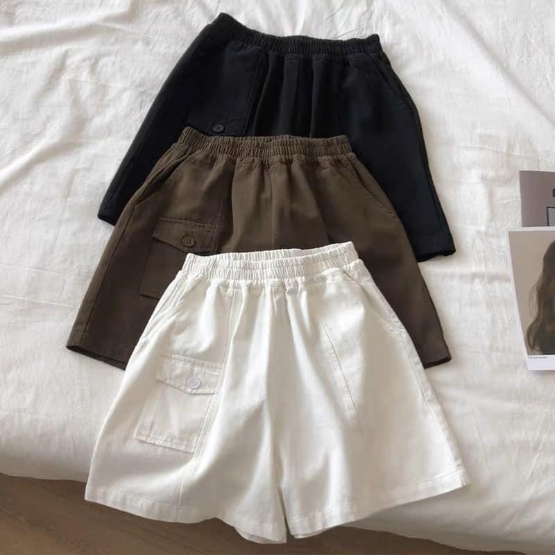 Quần short Kaki nữ hottrend 3 màu cơ bản, Uzangshop