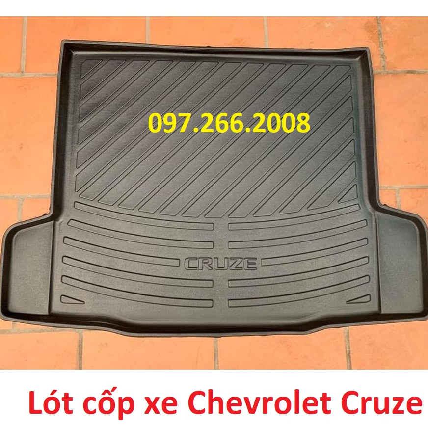 Lót cốp xe Chevrolet Cruze 2009- 2010- 2011...-2019- 2020- 2021 Hàng nhựa dẻo TPU cao cấp, không mùi, không thấm nước