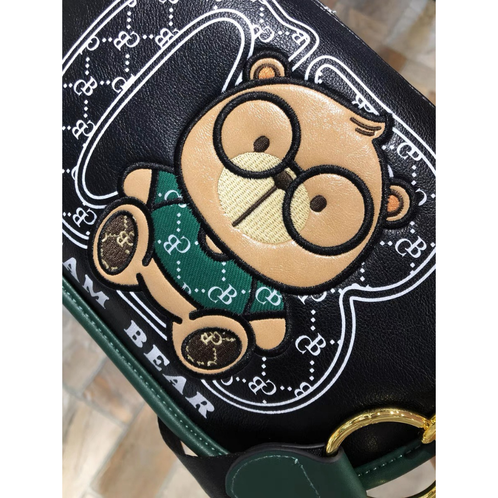 Túi Xách Nữ Thời Trang Sammao & CREAM BEAR Chính Hãng Túi Da Cao Cấp Hoạ Tiết C1232-3