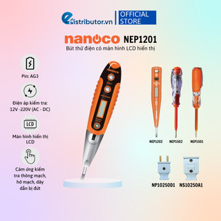 Bút thử điện - ổ cắm điện đơn - phích cắm Nanoco - Hàng chính hãng