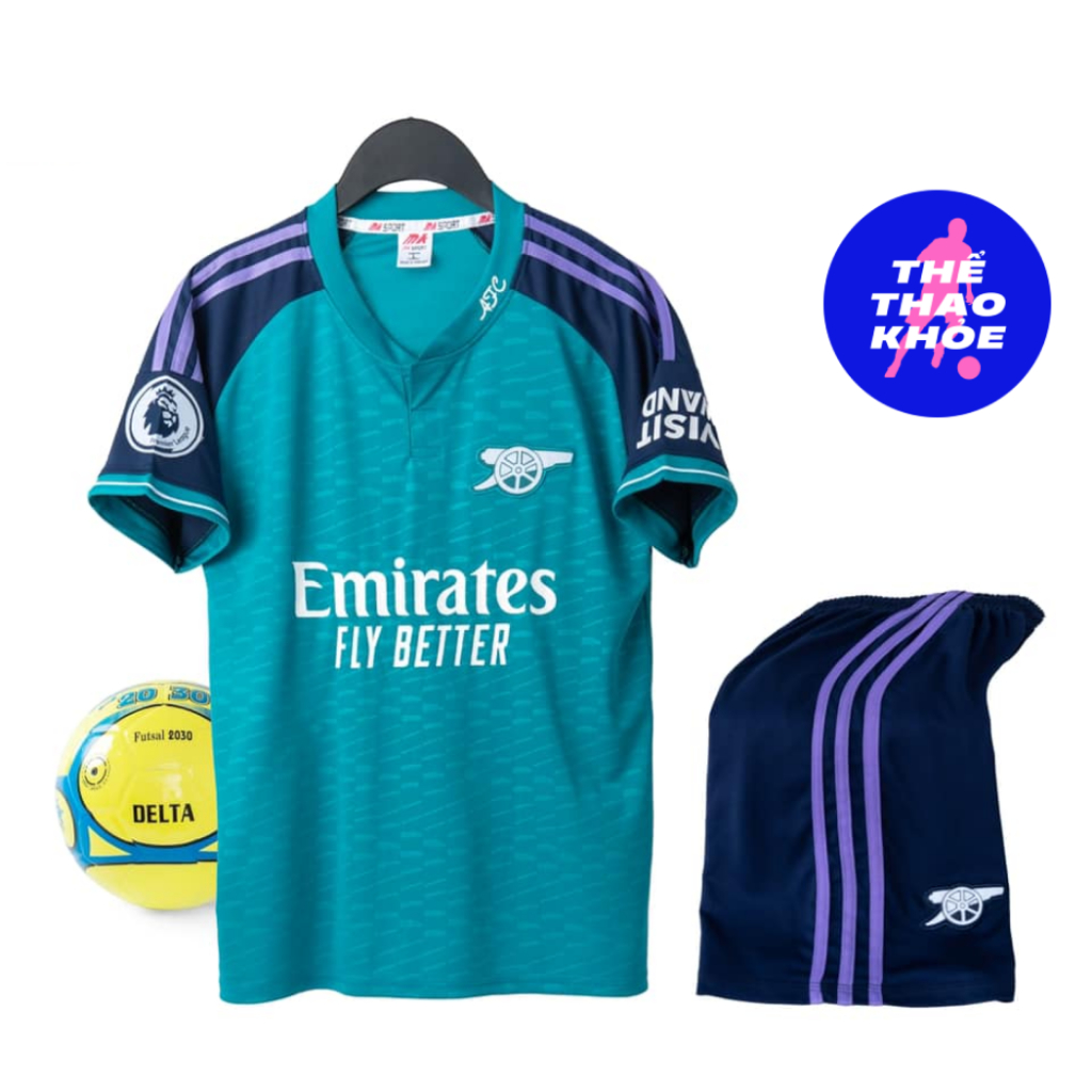 Quần Áo Bóng Đá, Đồ Đá Banh CLB Arsenal Xanh Lý 2024 8kg - 88kg - Thun Lạnh Cao Cấp, Không Nhăn, Không Xù Lông - Đủ Size
