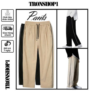 Quần ống rộng nhung tăm basic Tronshop1 TS1015 nam nữ 2 màu thời trang