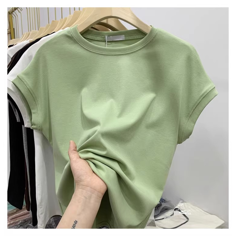 Áo thun bigsize cổ tròn tay hến thấm hút mồ hôi - Áo thun cotton nữ form rộng AO77