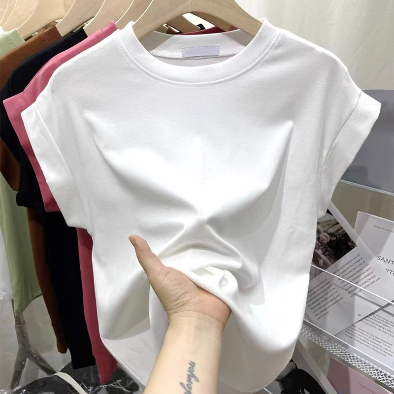 Áo thun bigsize cổ tròn tay hến thấm hút mồ hôi - Áo thun cotton nữ form rộng AO77