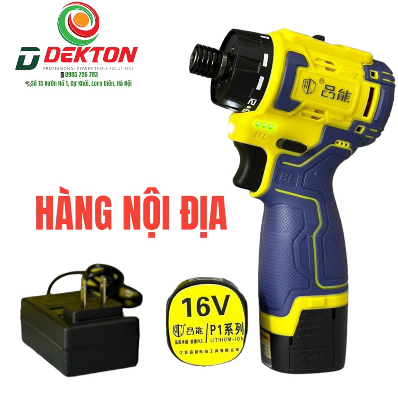 (HÀNG NỘI ĐIA) Máy chuyên vít trượt PINNENG 18V có cấp trượt không chổi than sử dụng pin 4cell