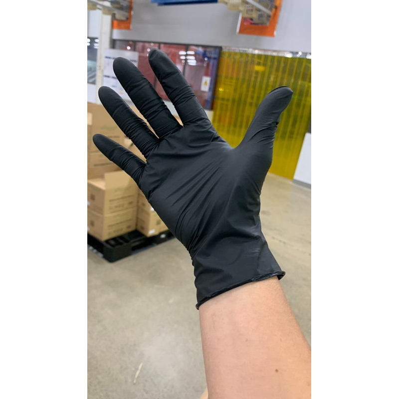Găng Tay Đen Không Bột 100 Chiếc - Găng Tay Y Tế Đen - Cho SPA Thẩm Mỹ Viện