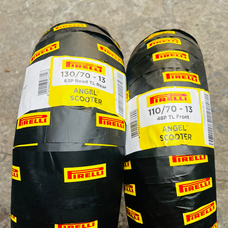 (110/70-13 TL & 130/70-13 TL) Vỏ Pirelli Angel Scooter size 110/70-13 TL và 130/70-13 TL cho xe đi bảng mâm 13 in