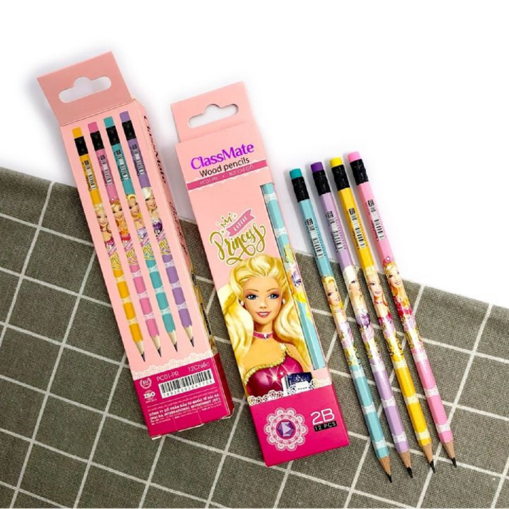 BÚT CHÌ GỖ 2B CLASSMATE CÓ TẨY PRINCESS PC01-PR