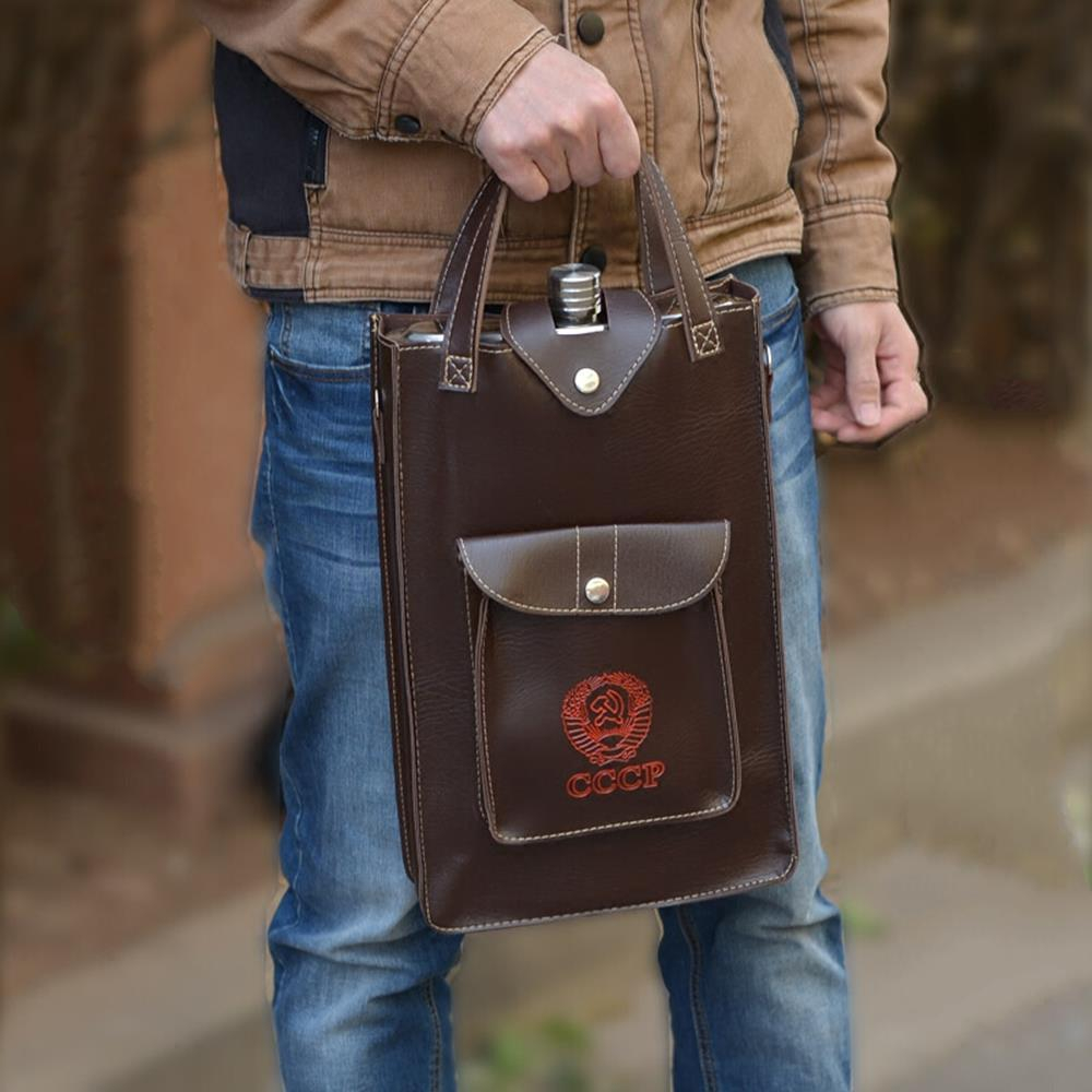 Bình đựng rượu inox 304 cao cấp 178oz  , có Logo trên bao da và thân bình, inox dày 0.8mm loại cao cấp