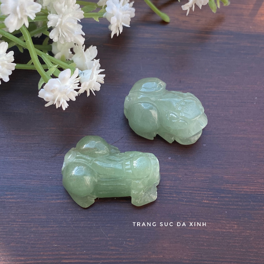 Charm tỳ hưu TA dâu xanh xỏ vòng tay TRANG SỨC ĐÁ XINH