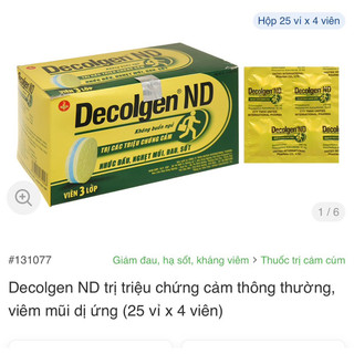 DECOLGEN Nhức đầu - Hắt Hơi - Sỗ Mũi - Buồn Ngủ & Không Buồn Ngủ