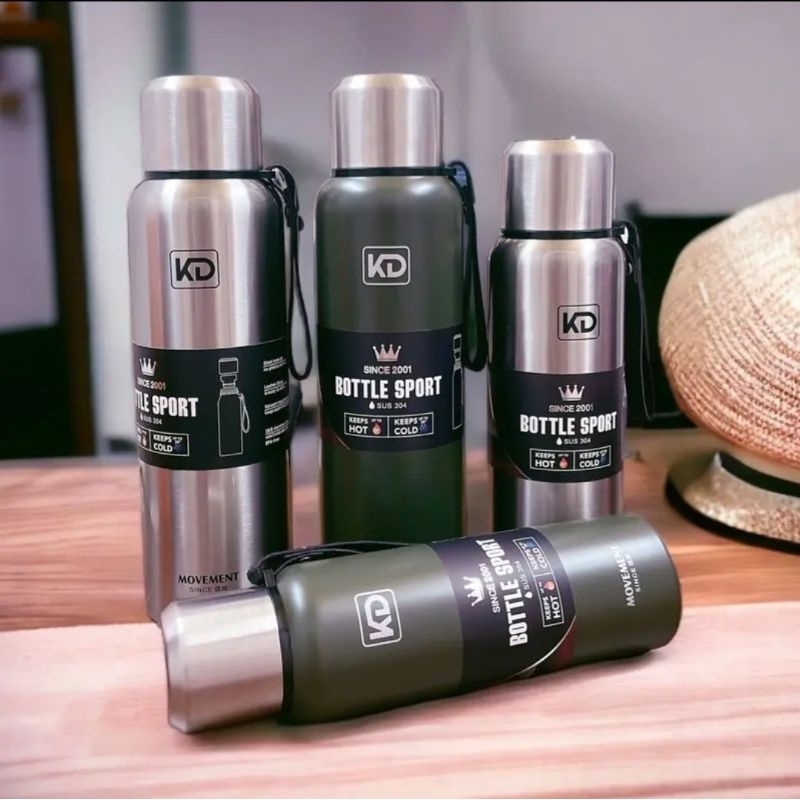 Bình giữ nhiệt KD-852 inox 304 nắp đậy hình cốc uống dung tích 750ml/1000ml/1500ml