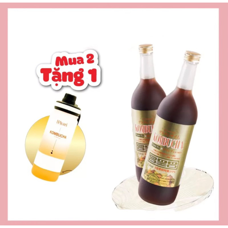 Nước uống Kombucha Zyme Ex Hayari 720ml Nhật Bản detox cơ thể, thải mỡ hiệu quả  - CHÍNH HÃNG TEM PHỤ NHẬP KHẨU