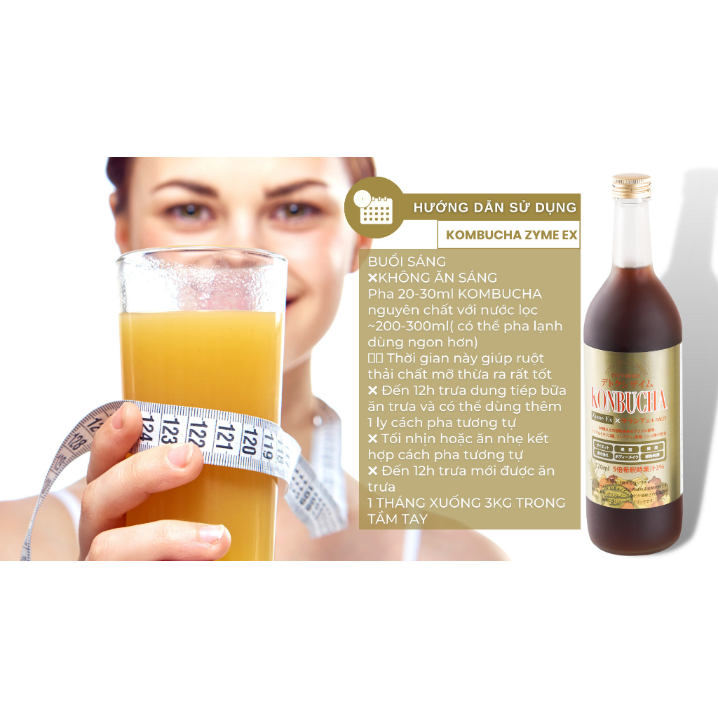 Nước uống Kombucha Zyme Ex Hayari 720ml Nhật Bản detox cơ thể, thải mỡ hiệu quả  - CHÍNH HÃNG TEM PHỤ NHẬP KHẨU