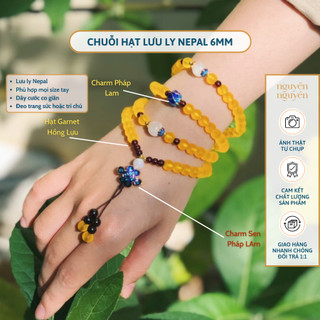 Chuỗi hạt Lưu Ly NEPAL tự thiết kế 6mm - 108 hạt