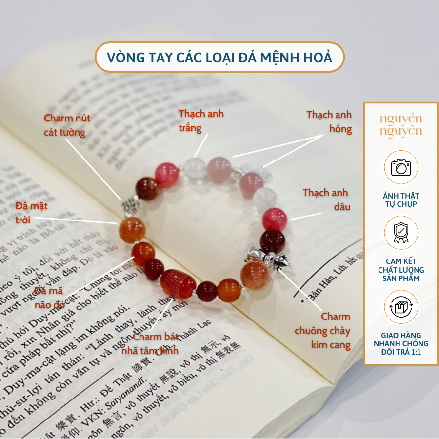 Vòng Tay Cát Tường mệnh Hoả - Thổ, sản phẩm được thiết kế riêng