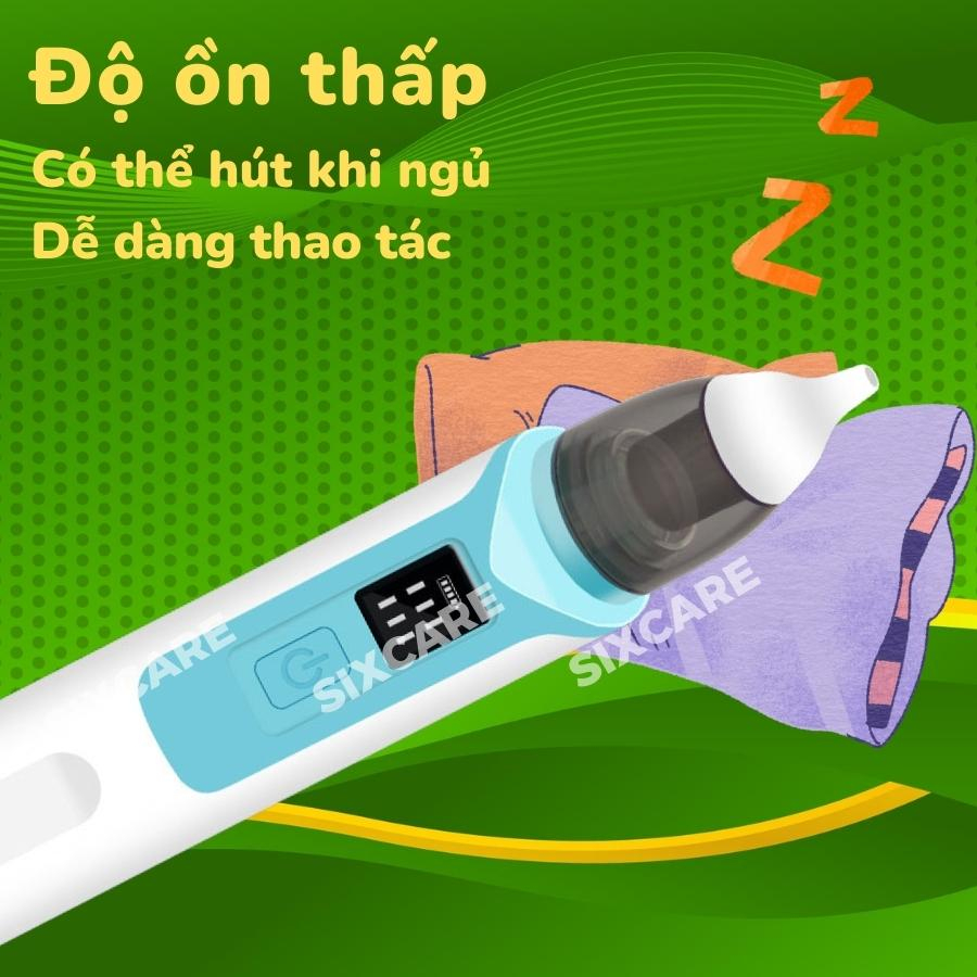 Máy hút dịch mũi cho bé Simas máy rửa mũi cho bé an toàn cao cấp đầu hút silicon, 6 chế độ