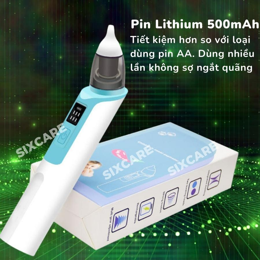 Máy hút dịch mũi cho bé Simas máy rửa mũi cho bé an toàn cao cấp đầu hút silicon, 6 chế độ