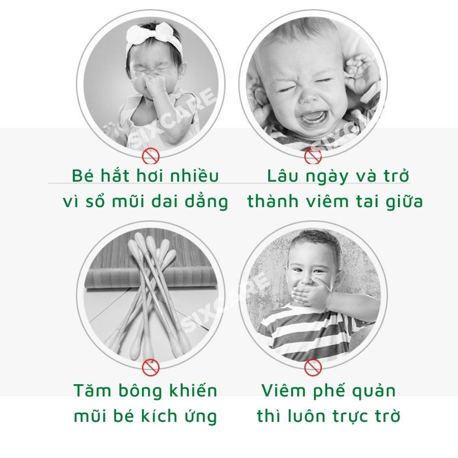 Máy hút dịch mũi cho bé Simas máy rửa mũi cho bé an toàn cao cấp đầu hút silicon, 6 chế độ