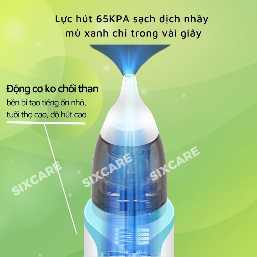 Máy hút dịch mũi cho bé Simas máy rửa mũi cho bé an toàn cao cấp đầu hút silicon, 6 chế độ